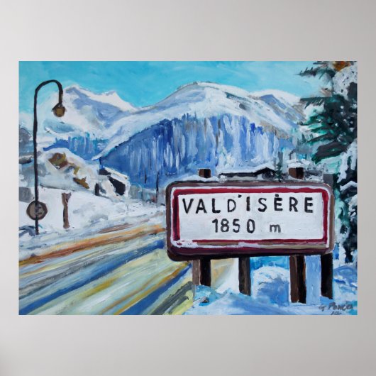 Val d’Isère Schilderij – Franse Alpen Poster (Voorkant)