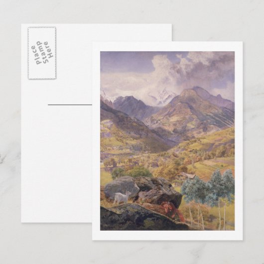 Val d'Aosta, 1858 (olie op canvas) Briefkaart (Voorkant / Achterkant)