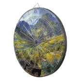 Val d'Aosta (landschap van de Italiaanse Alpen) Dartbord (Voorkant Rechts)
