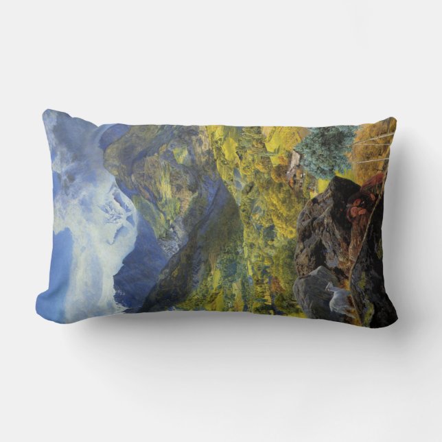 Val d'Aosta (landschap van de Italiaanse Alpen) Kussen (Voorkant)