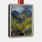 Val d'Aosta (landschap van de Italiaanse Alpen) Metalen Ornament (Rechts)