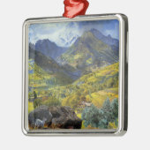 Val d'Aosta (landschap van de Italiaanse Alpen) Metalen Ornament (Links)