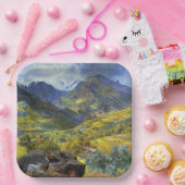 Val d'Aosta (landschap van de Italiaanse Alpen) Papieren Bordje (Feest)