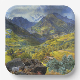 Val d'Aosta (landschap van de Italiaanse Alpen) Papieren Bordje