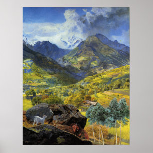 Val d'Aosta (landschap van de Italiaanse Alpen) Poster