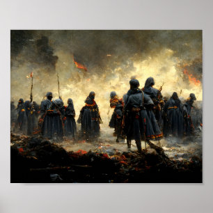 Val de plaats aan poster