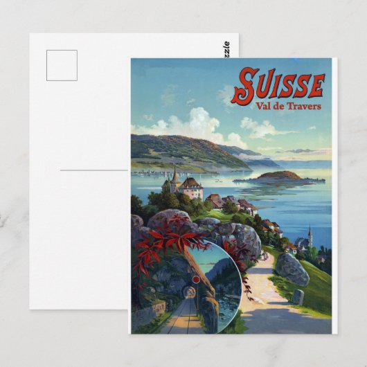 Val de Travers, Zwitserland Briefkaart (Voorkant / Achterkant)
