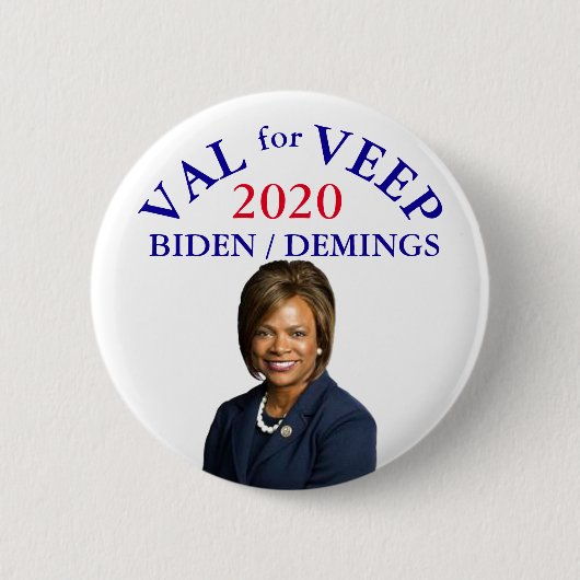Val Demings for Vice President 2020 Ronde Button 5,7 Cm (Voorkant)