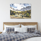 Val di Fassa, Trentino, Italië Canvas Afdruk (Insitu (Slaapkamer))