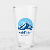 Val d'Isère France Savoie après-ski bierglas Glas (Voorkant)