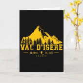 Val D'isère France Ski Resort Alpine Skiing French Kaart (Gele Bloem)