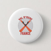 Val d'Isere, Frankrijk Ronde Button 5,7 Cm (Voorkant)