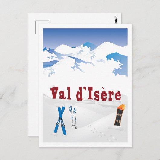 Val d'Isere, Franse Alpen, Briefkaart (Voorkant / Achterkant)
