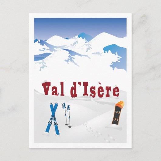 Val d'Isere, Franse Alpen, Briefkaart (Voorkant)