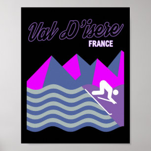 Val D'isere Franse Alpen Frankrijk Ski Resort Snow Poster