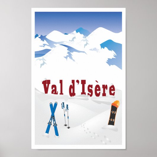 Val d'Isere, Franse Alpen, Ski Poster (Voorkant)