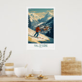 Val-dIsère Muur Kunst Ski Poster 1 (Keuken)