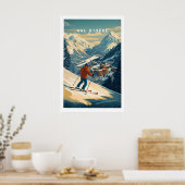 Val-dIsère Muur Kunst Ski Print 1 (Keuken)