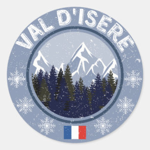 Val D'Isère Ronde Sticker