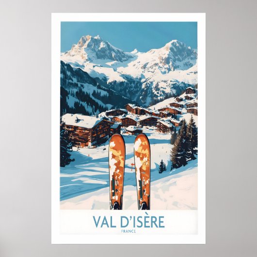 Val-dIsère Ski-poster 1 Poster (Voorkant)