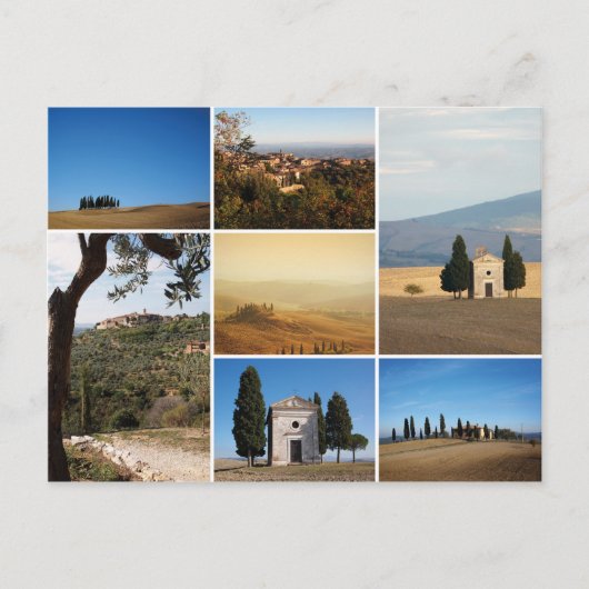 Val d'Orcia in het briefkaart van de Toscane (Voorkant)