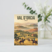 Val d'Orcia Italië Briefkaart (Staand voorkant)
