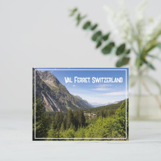 Val Ferret, in Wallis, Zwitserland Briefkaart (Staand voorkant)