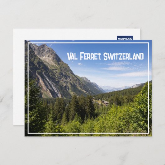 Val Ferret, in Wallis, Zwitserland Briefkaart (Voorkant / Achterkant)