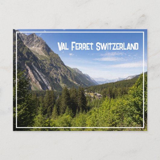 Val Ferret, in Wallis, Zwitserland Briefkaart (Voorkant)