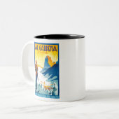 Val Gardena Dolomiti Tweekleurige Koffiemok (Voorkant links)