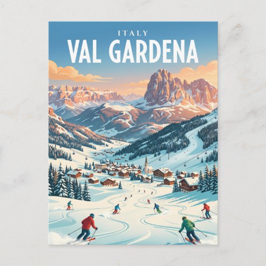 Val Gardena Italië Briefkaart (Voorkant)