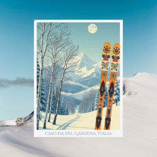 Val Gardena Italië skigebied vakantie briefkaart