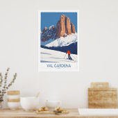 Val Gardena Muur Kunst Ski Poster 1 (Keuken)