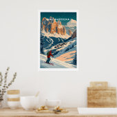 Val Gardena Ski-poster - Italië 1 Poster (Keuken)