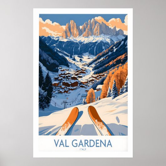 Val Gardena Ski Print - Italië 1 (Voorkant)