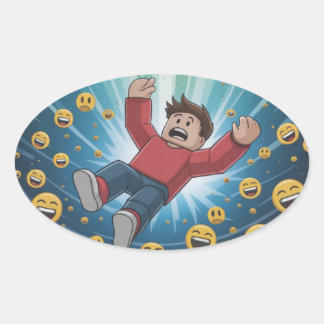 Val in bubbel ovale sticker