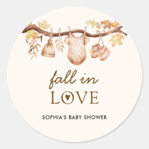 Val in de Liefde Baby Borrel Ronde Sticker