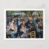Val in de Moulin de la Galette, Auguste Renoir Briefkaart (Voorkant)