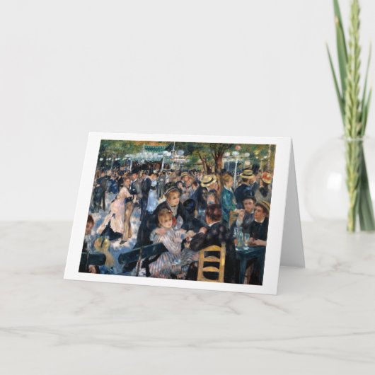 Val in de Moulin de la Galette, Auguste Renoir Kaart (Voorkant)