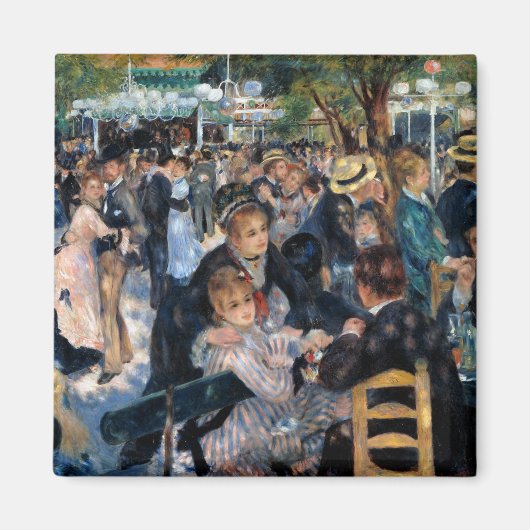 Val in de Moulin de la Galette, Auguste Renoir Magneet (Voorkant)