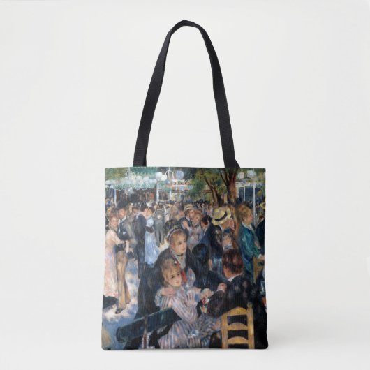 Val in de Moulin de la Galette, Auguste Renoir Tote Bag (Voorkant)