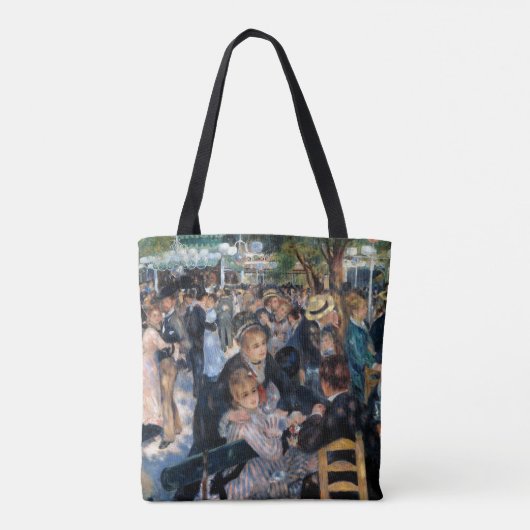 Val in de Moulin de la Galette, Auguste Renoir Tote Bag (Achterkant)