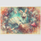 Val in de verbeelding Alice Fantasie Kunst Decoupa Tissuepapier (Voorkant)