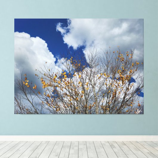 Val in het paradijs canvas afdruk (Insitu (Houten vloer))