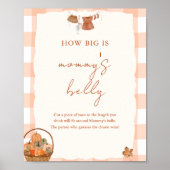 Val in liefde Baby Shower mama's Buik Bord Poster (Voorkant)