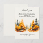 Val in liefde Bos Bedankkaart (Voorkant / Achterkant)