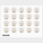 Val in liefde | Bruidsfeest bedankt Ronde Sticker (Vel)