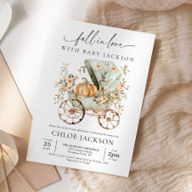 Val in liefde kleine pompoen herfst baby shower