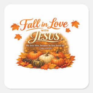 Val in liefde met Jezus Sticker – 1 Johannes 4:19