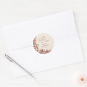 Val in liefde Pompoen Bruidsfeest Ronde Sticker (Envelop)
